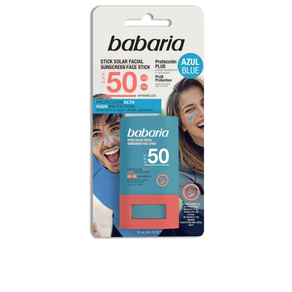 BABARIA SOLAR STICK FACIAL AZUL SPF50 20 gr