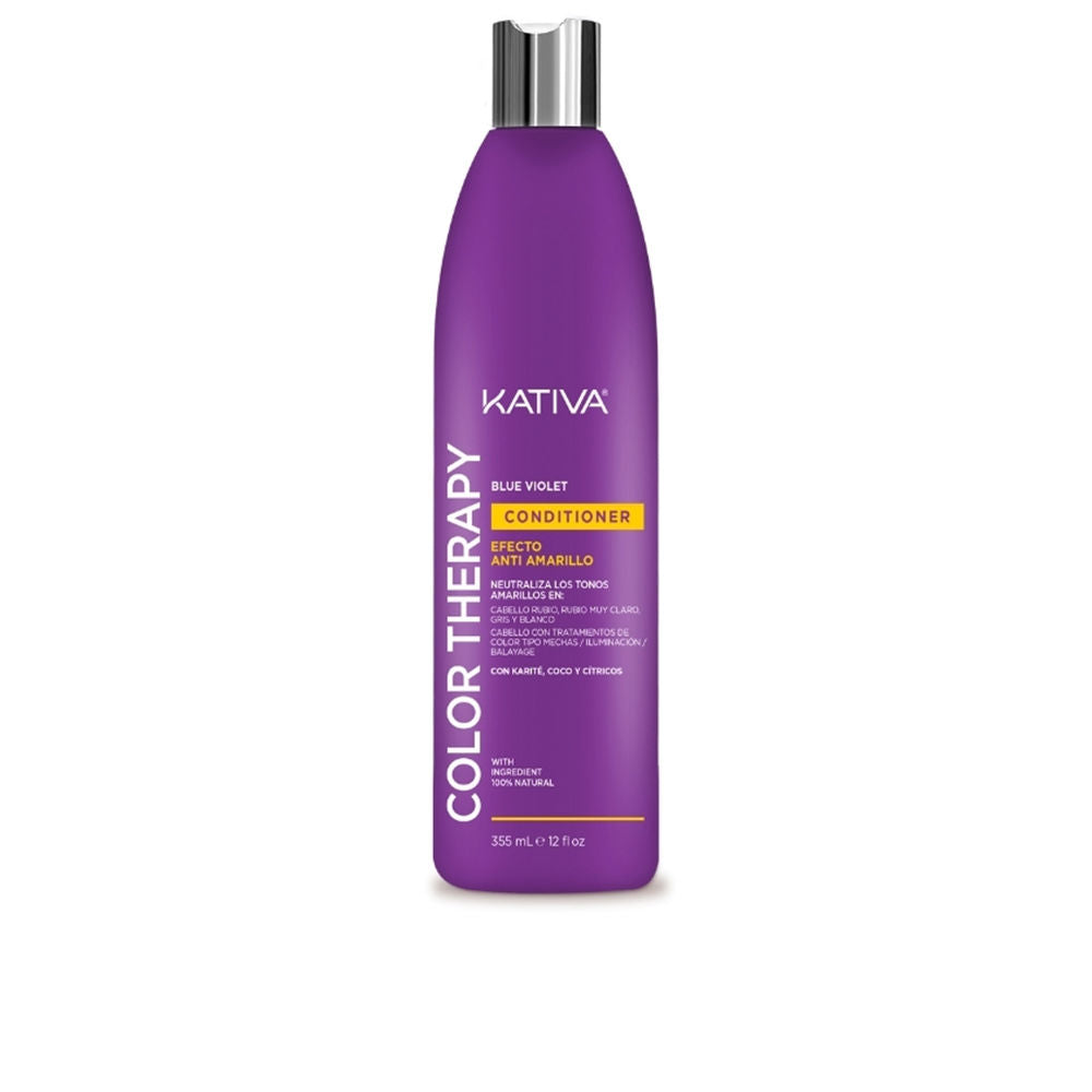 KATIVA COLOR THERAPY BLUE VIOLET ANTI EFECTO AMARILLO acondicionador 355 ml
