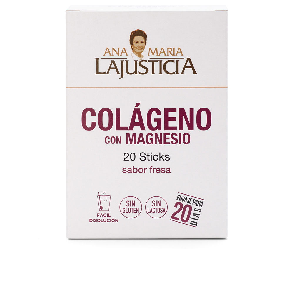 ANA MARIA LAJUSTICIA COLÁGENO CON MAGNESIO sabor fresa 20 sticks