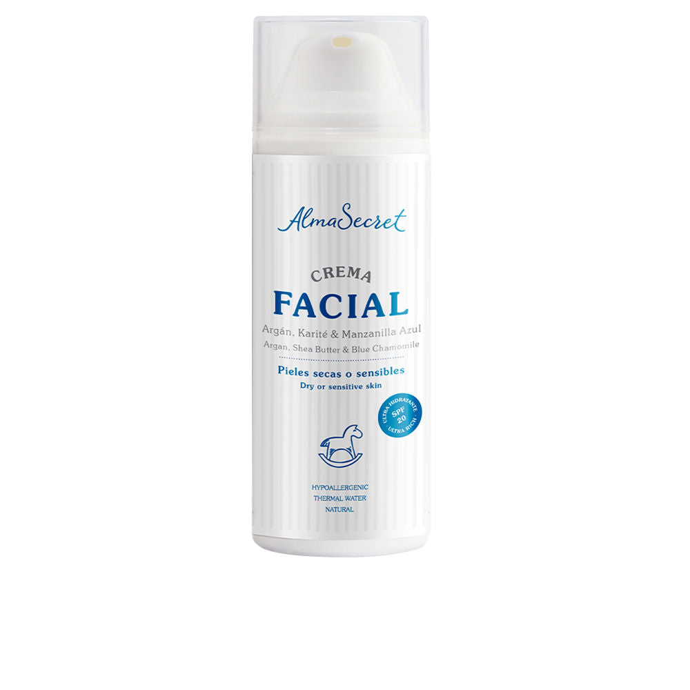 ALMA SECRET CREMA FACIAL argán, karité y manzanilla azul SPF20 50 ml
