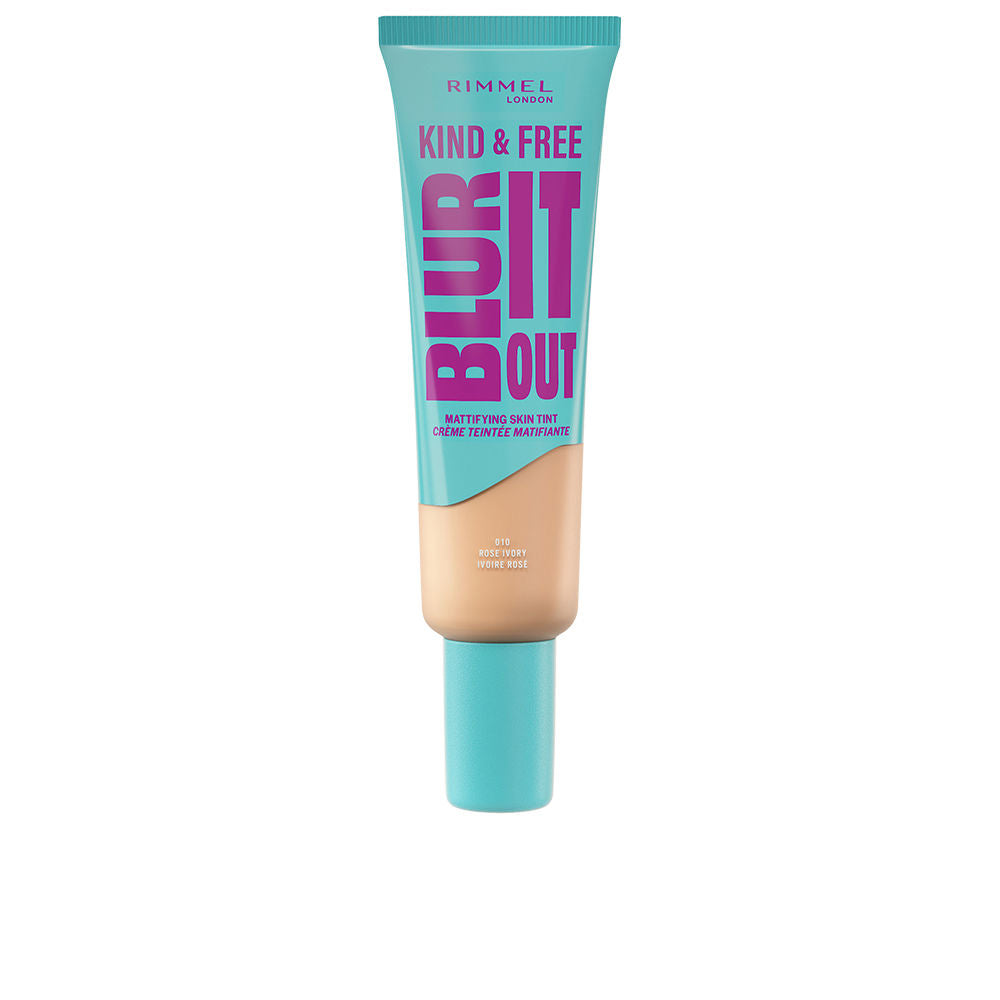 RIMMEL LONDON KIND & FREE BLUR IT OUT base efecto mate #010-Rose Ivory 30 ml