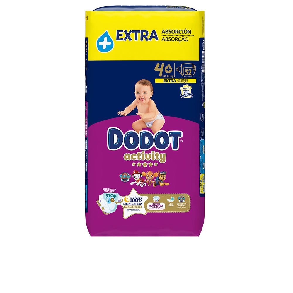 DODOT DODOT ACTIVITY EXTRA talla 4 pañales 10-15 kg 52 u