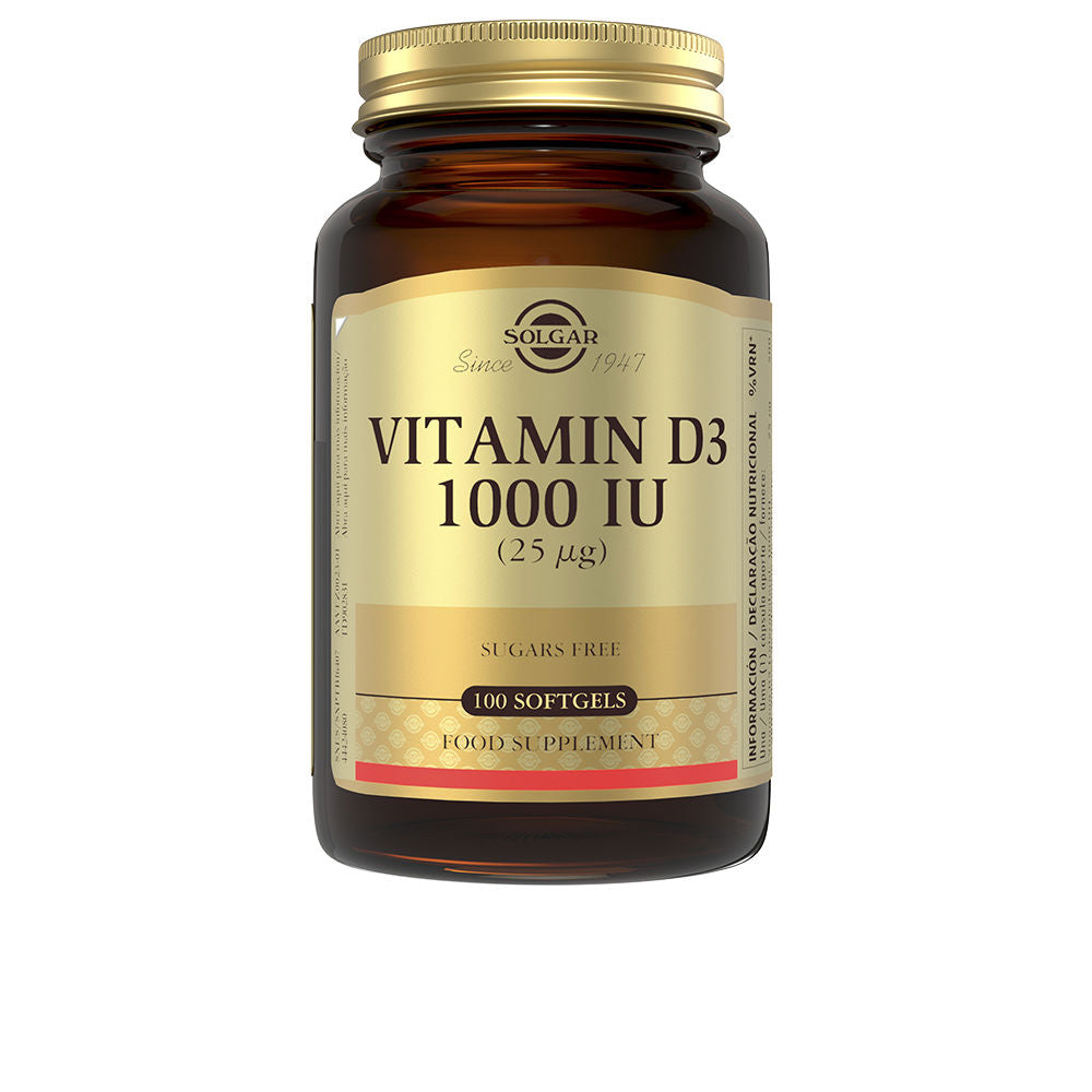 SOLGAR VITAMINA D3 1000 UI 25 µg cápsulas blandas 100 u