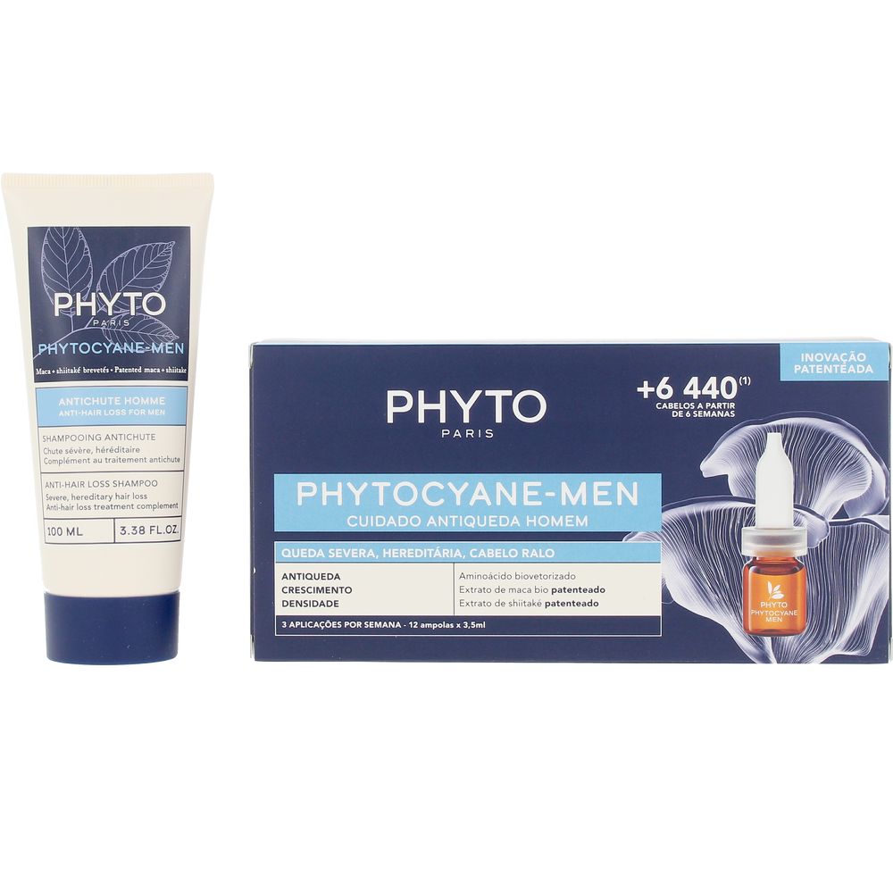 PHYTO PHYTOCYANE MEN ANTICAÍDA + CHAMPÚ ESTUCHE 2 pz