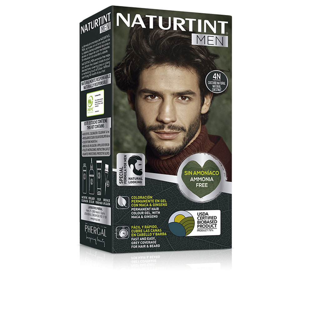 NATURTINT NATURTINT MEN tinte sin amoniaco #4Ncastaño natural 1 u