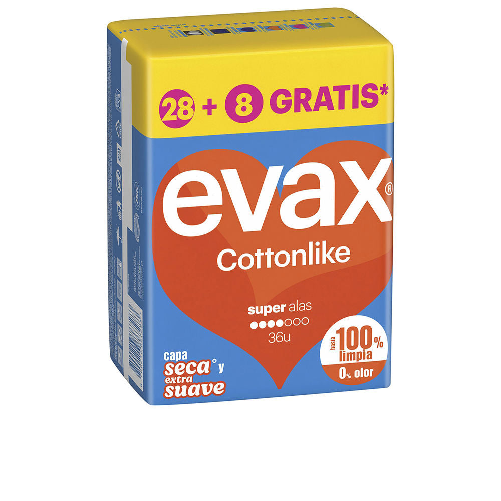 EVAX EVAX COTTONLIKE compresas super alas 36 u