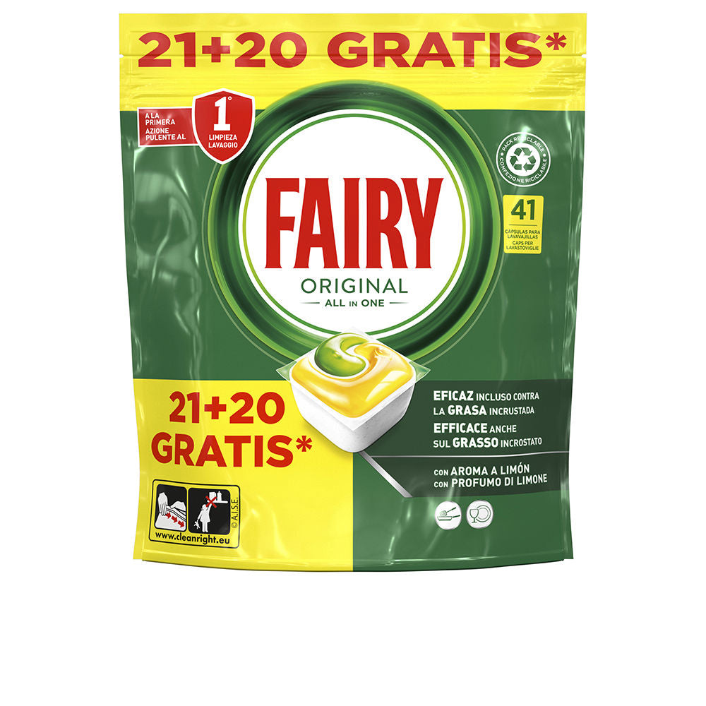 FAIRY FAIRY TODO EN 1 LIMON lavavajillas cápsulas 41 u