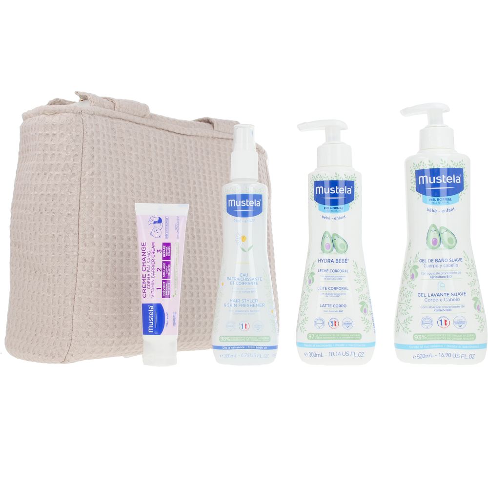 MUSTELA BOLSA CARRITO BEIGE ESTUCHE 5 pz