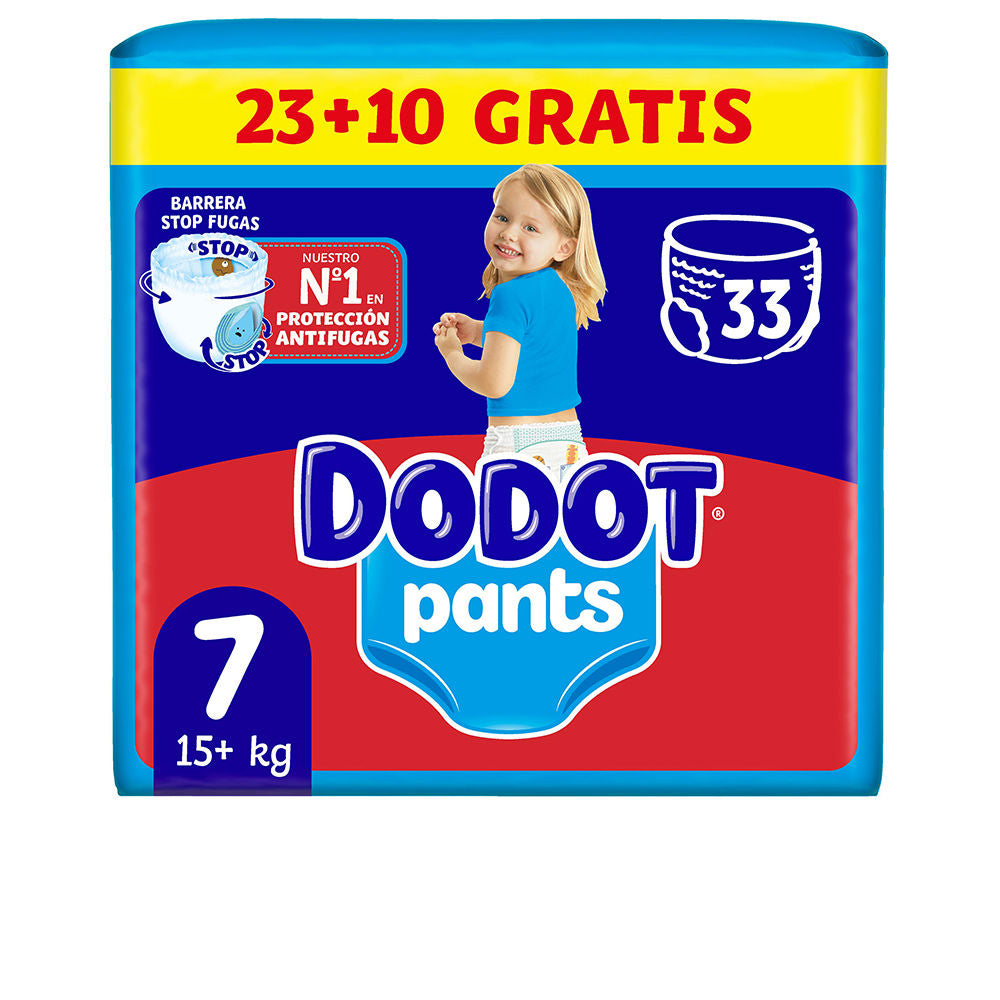DODOT DODOT PANTS pañal-braguita talla 7 +17 kg 33 u