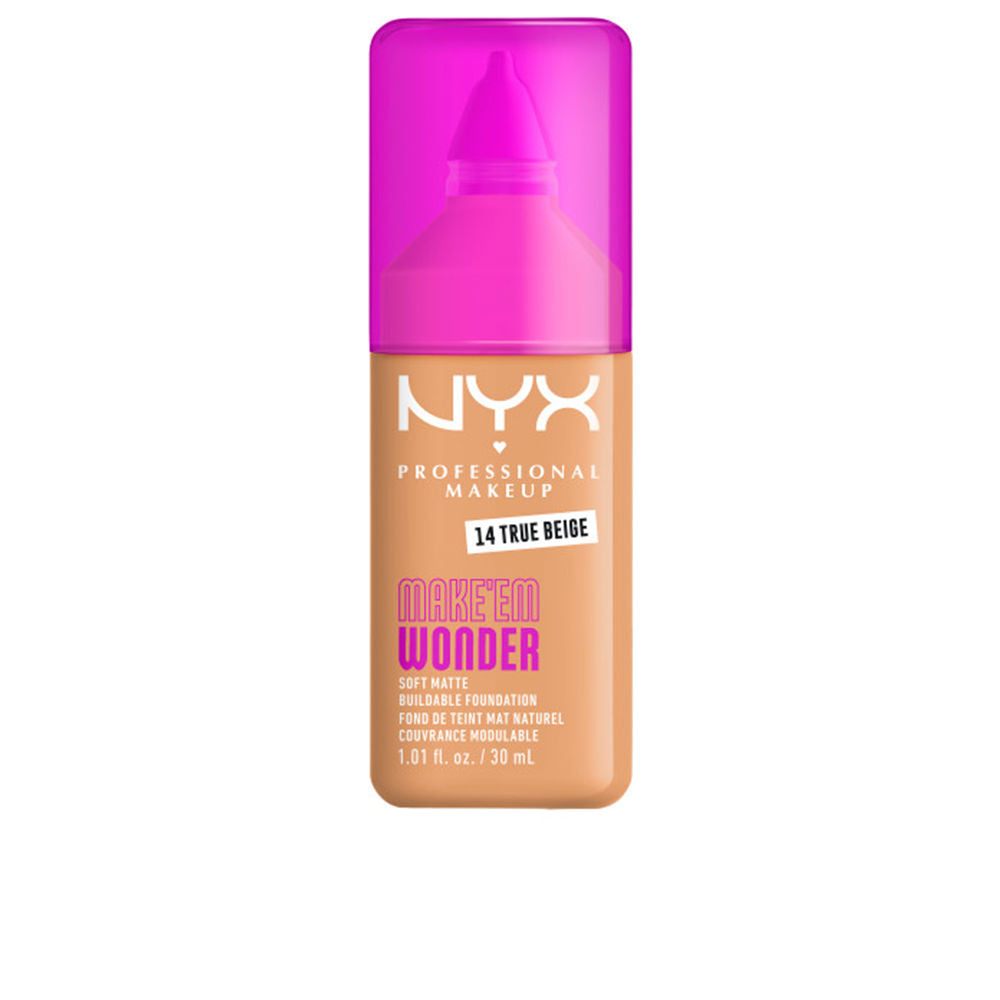 NYX PROFESSIONAL MAKE UP MAKE'EM WONDER foundation #14-True Beige 30 ml