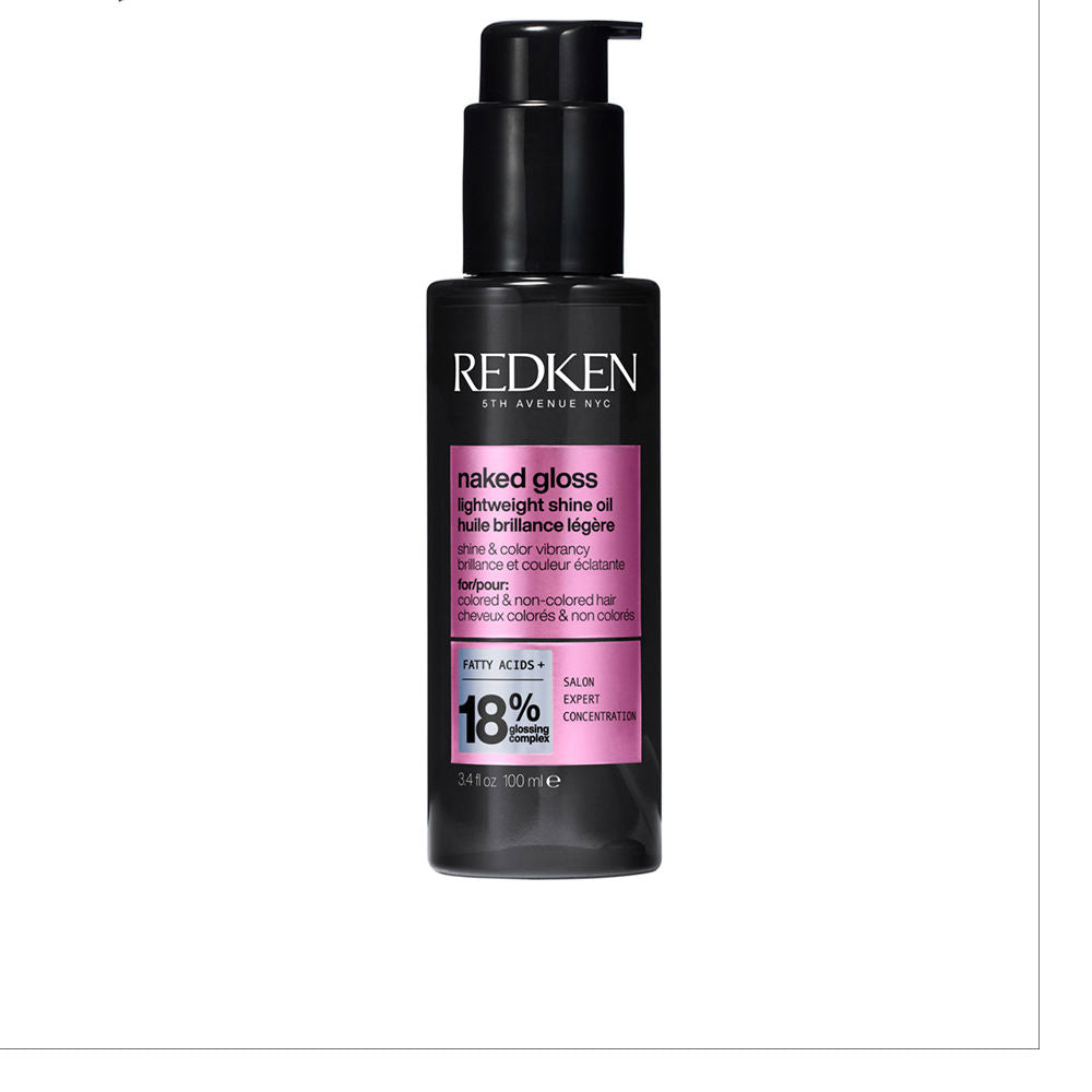 REDKEN NAKED GLOSS aceite ultraligero brillo efecto espejo y protección térmica 100 ml