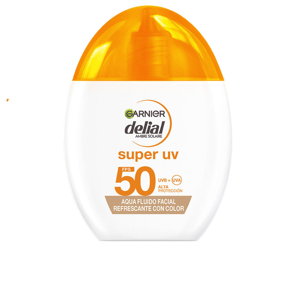 GARNIER DELIAL SUPER UV aqua fluido facial refrescante con color SPF50 40 ml