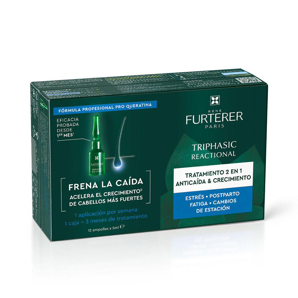 RENE FURTERER TRIPHASIC reaccional anticaída, caída reaccional ampollas 12 u
