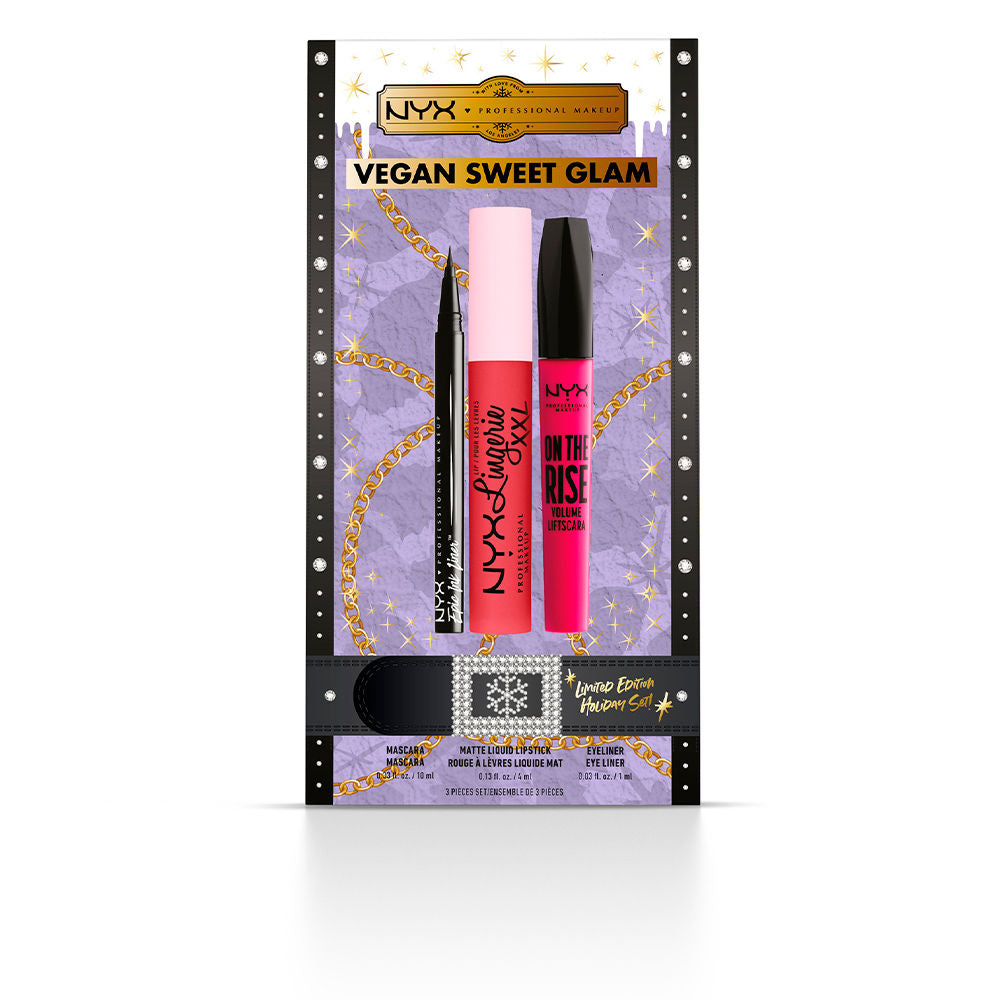 NYX PROFESSIONAL MAKE UP VEGAN SWEET GLAM LIMITED EDITION lote 3 pz