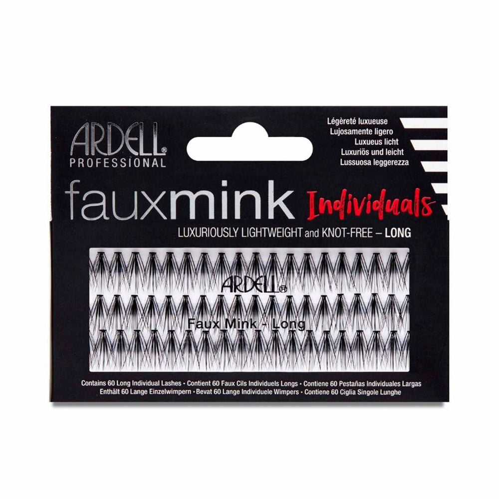 ARDELL FAUX MINK pestañas individuales negras #long 1 u