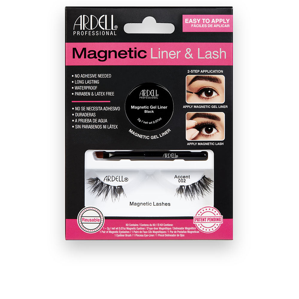 ARDELL MAGNETIC LINER & LASH ACCENT pestañas #002 + gel liner 3 u