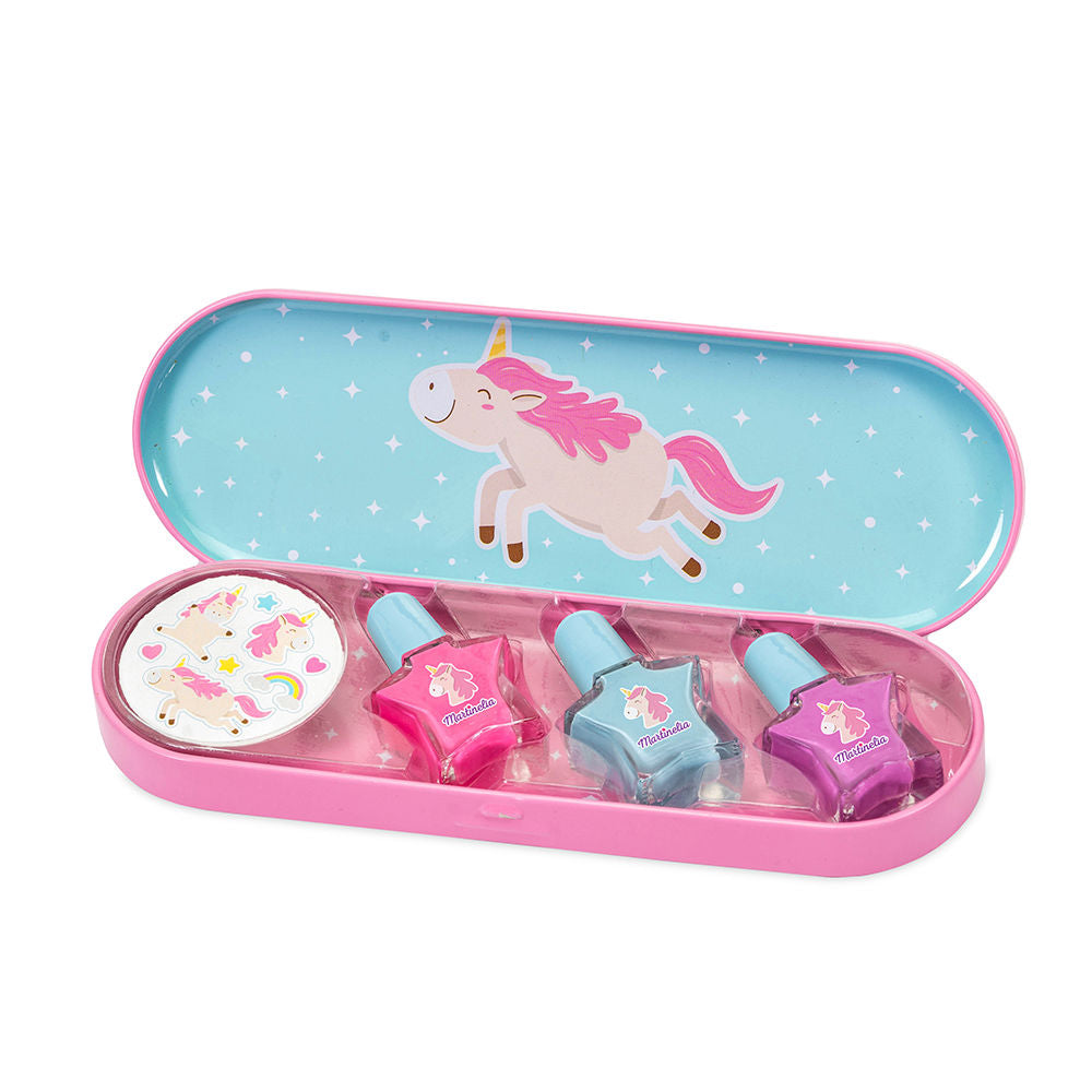 MARTINELIA UNICORN NAIL POLSIH + STICKERS lote 4 pz