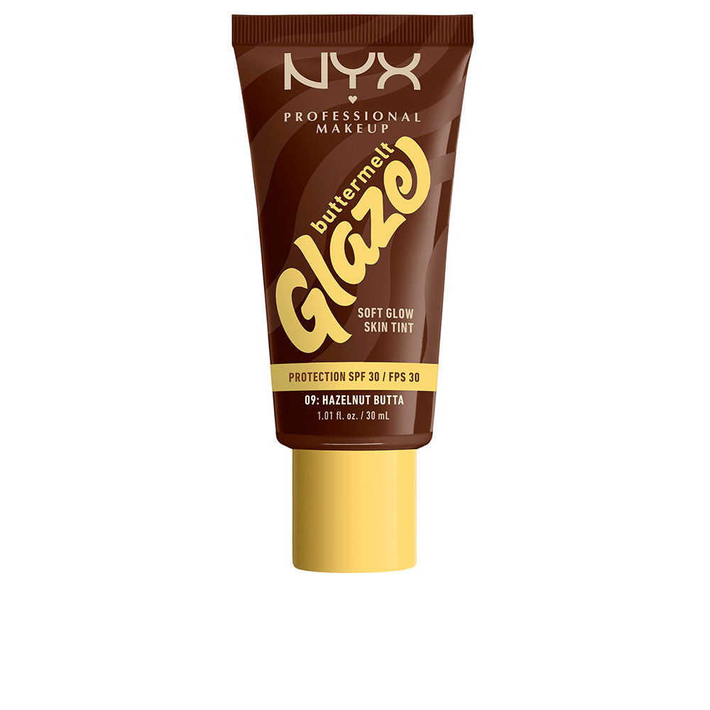 NYX PROFESSIONAL MAKE UP BUTTERMELT GLAZE protector solar tint + SPF30 #09-Hazelnut Butta 30 ml
