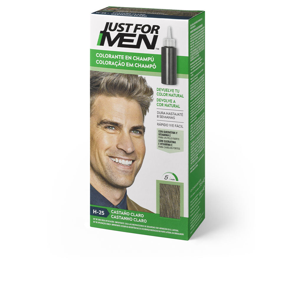 JUST FOR MEN JUST FOR MEN COLORANTE en champú #castaño claro 30 ml