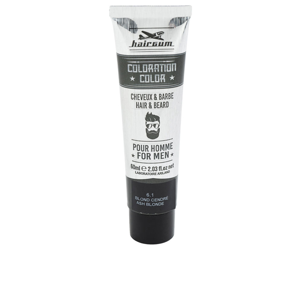 HAIRGUM COLORATION tinte para barba y cabello #6.1-Rubio Ceniza 60 gr