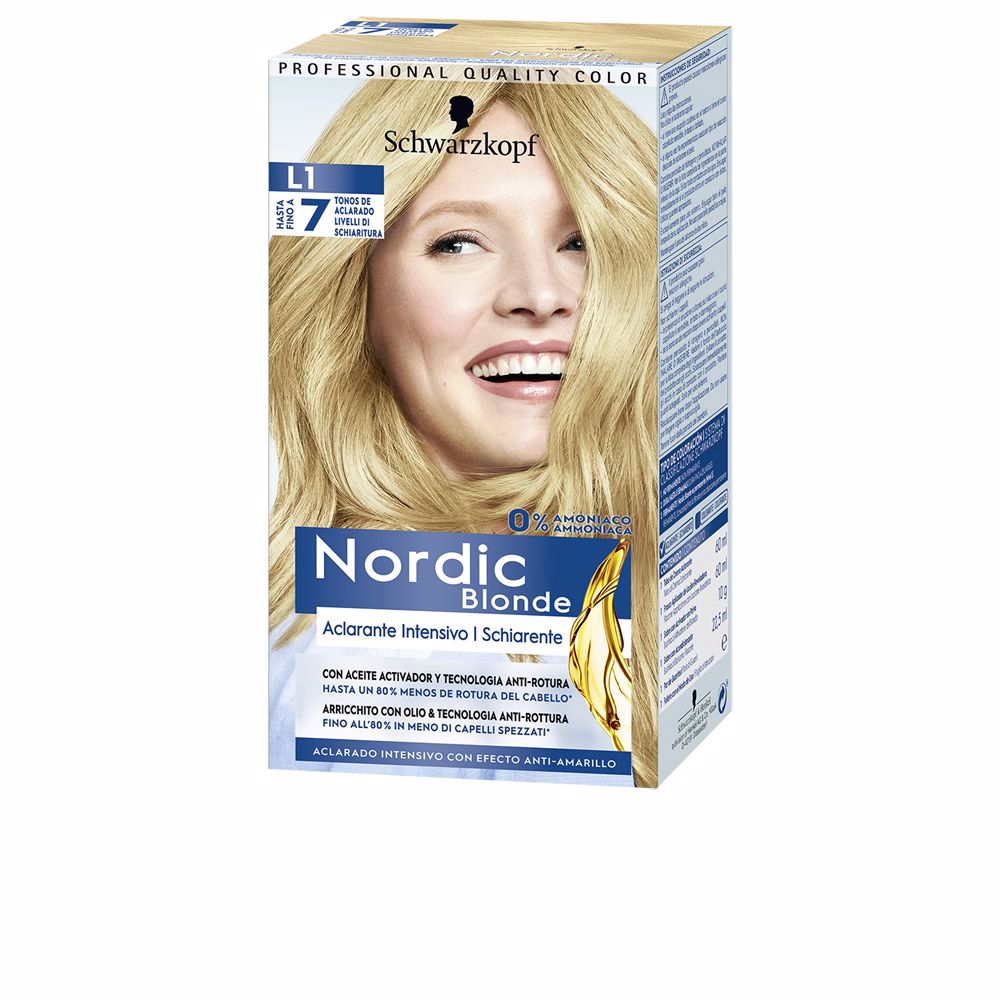 SCHWARZKOPF MASS MARKET NORDIC BLONDE L1 aclarante intensivo 0% amoniaco 5 u