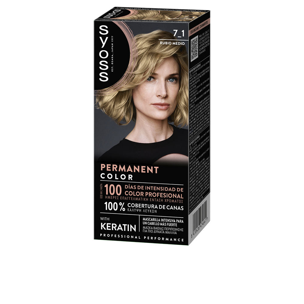 SYOSS PERMANENT COLOR #7.1-Rubio Medio 1 u