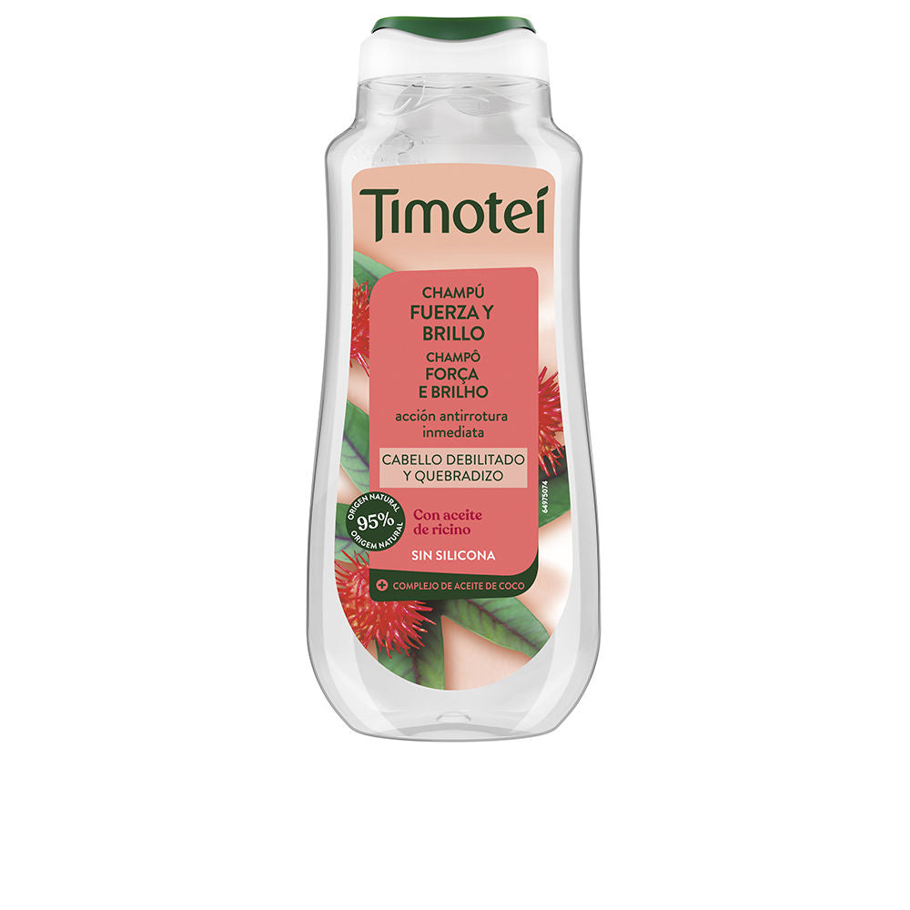 TIMOTEI TIMOTEI champú fuerza y brillo con aceite de ricino y coco para cabello débil y quebradizo 300 ml