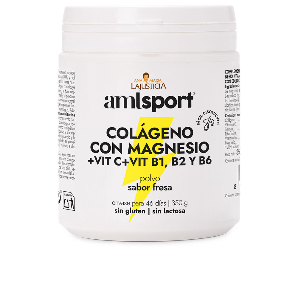 ANA MARIA LAJUSTICIA COLÁGENO CON MAGNESIO + VIT.C + VIT.B1.B2.B6 sabor fresa pol 350 gr