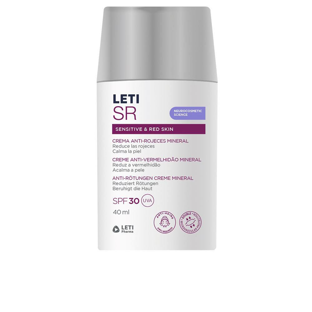 LETI PHARMA LETISR SENSITIVE & RED SKIN crema anti-rojeces mineral SPF30 40 ml