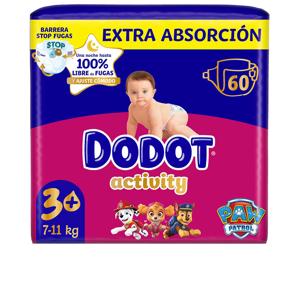 DODOT DODOT ACTIVITY EXTRA talla 3 pañales 6-10 kg 60 u