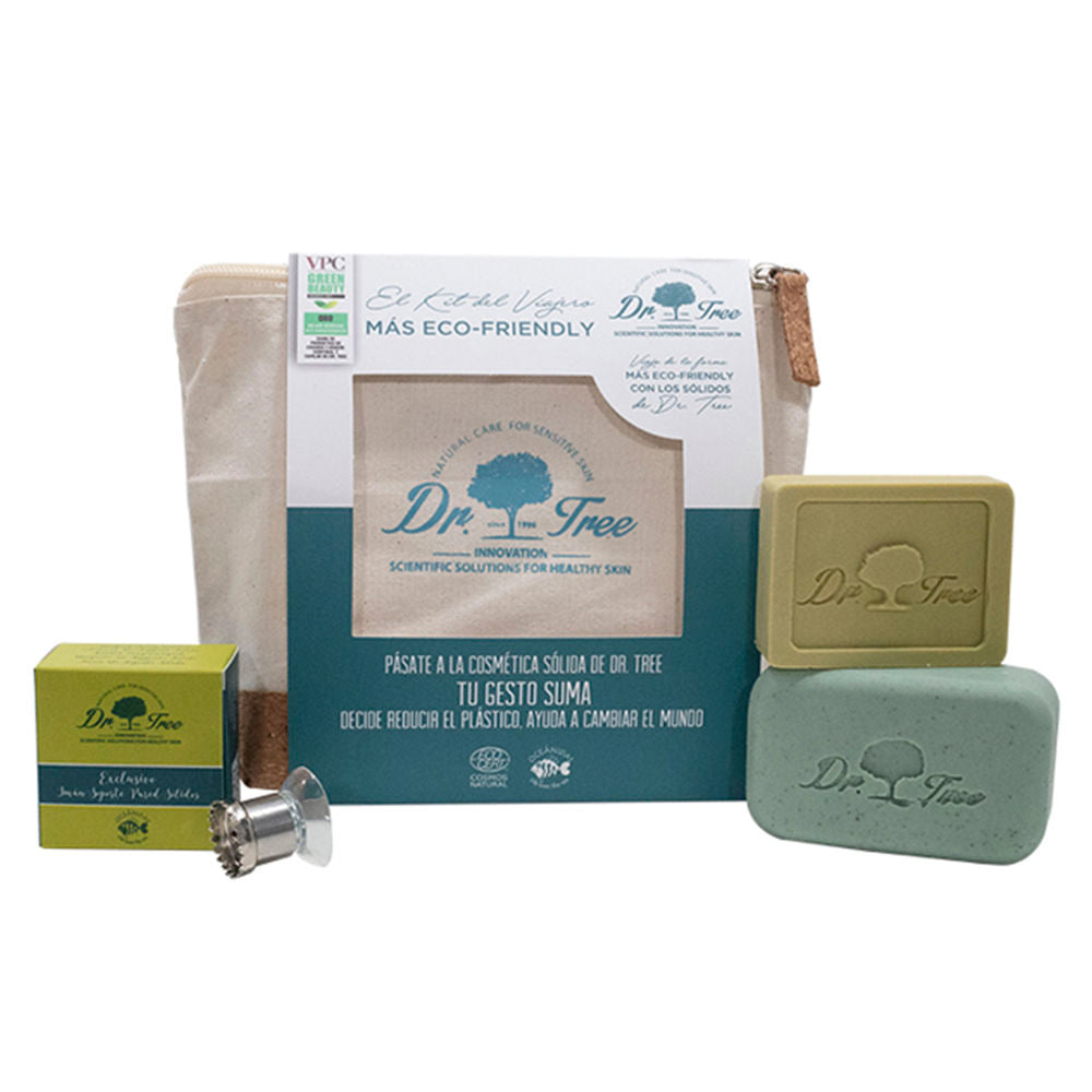 DR. TREE CHAMPÚ Y GEL SÓLIDOS PIEL SENSIBLE ESTUCHE 4 pz