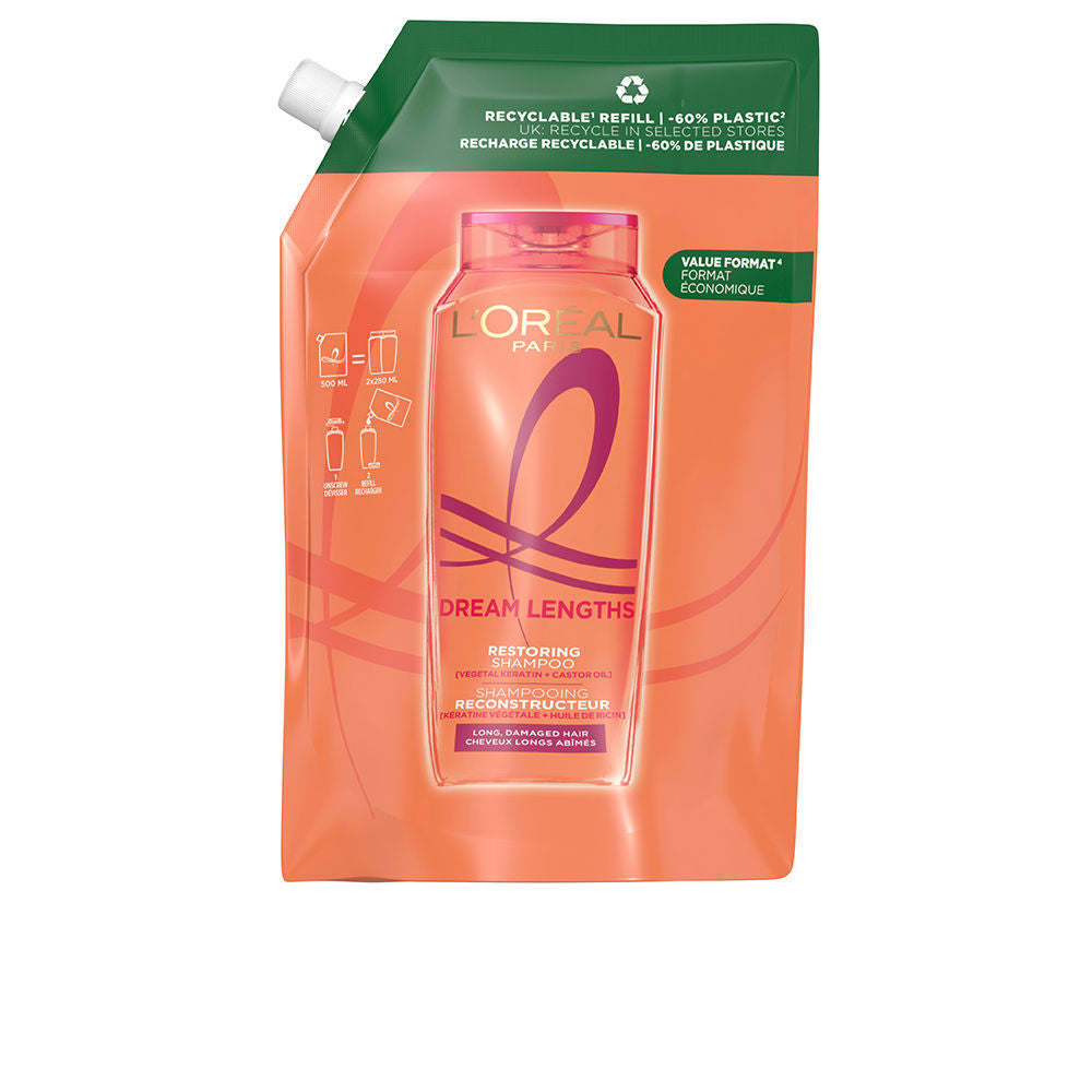L'ORÉAL PARIS ELVIVE DREAM LONG champú reconstructor recarga eco pack 500 ml