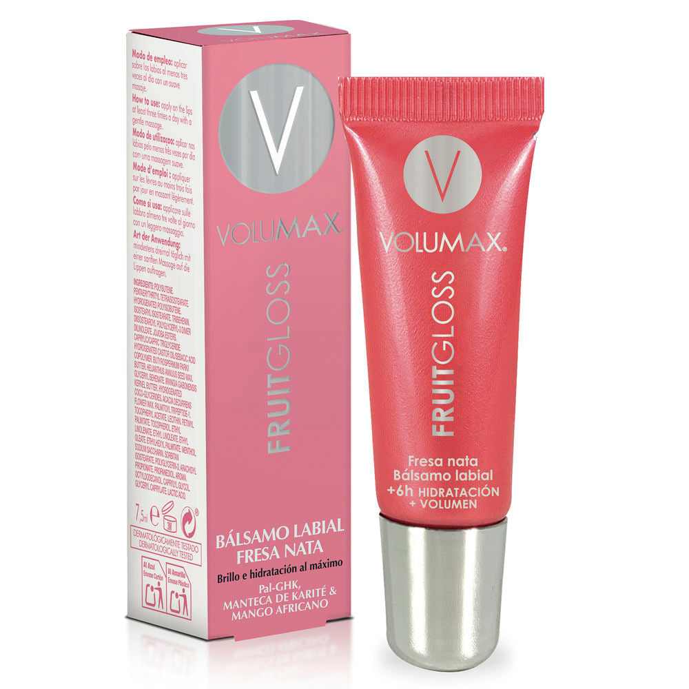 VOLUMAX FRUITGLOSS hidratación de labios #fresa nata 7,5 ml