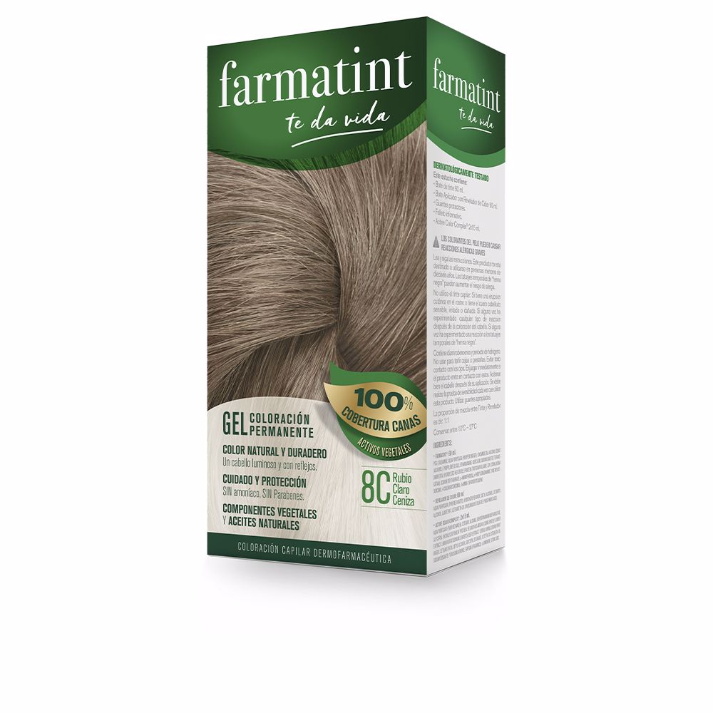 FARMATINT FARMATINT GEL coloración permanente #8c-rubio claro ceniza 5 u