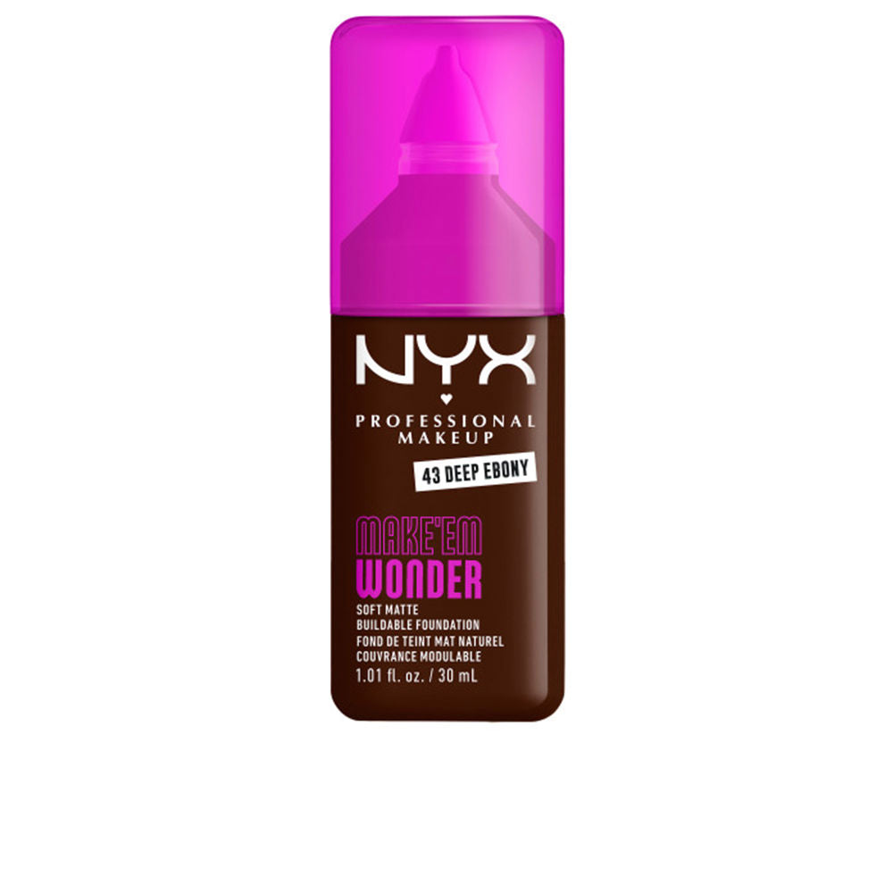 NYX PROFESSIONAL MAKE UP MAKE'EM WONDER foundation #Deep Ebony 30 ml