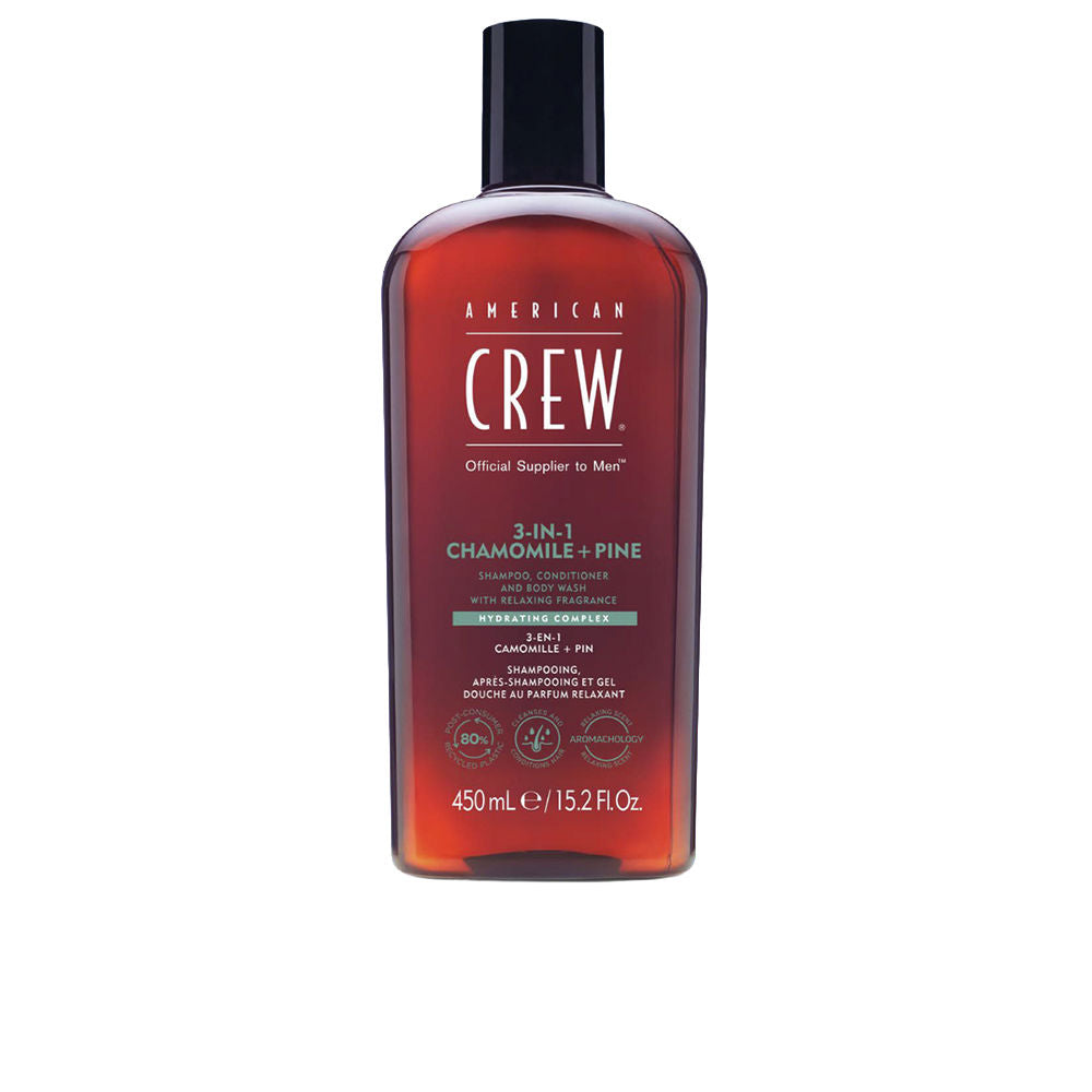 AMERICAN CREW 3-IN-1 CHAMOMILE + PINE champú 450 ml