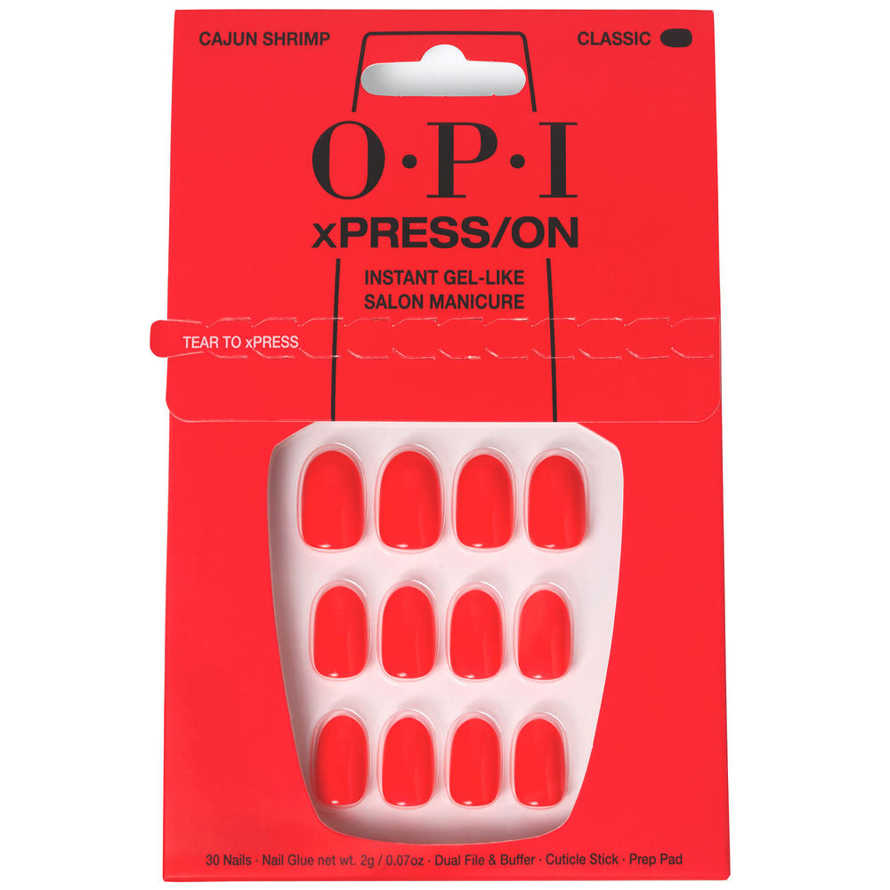 OPI OPI xPRESS/ON Uñas Artificiales Tonos Icónicos #Cajun Shrimp 30 u