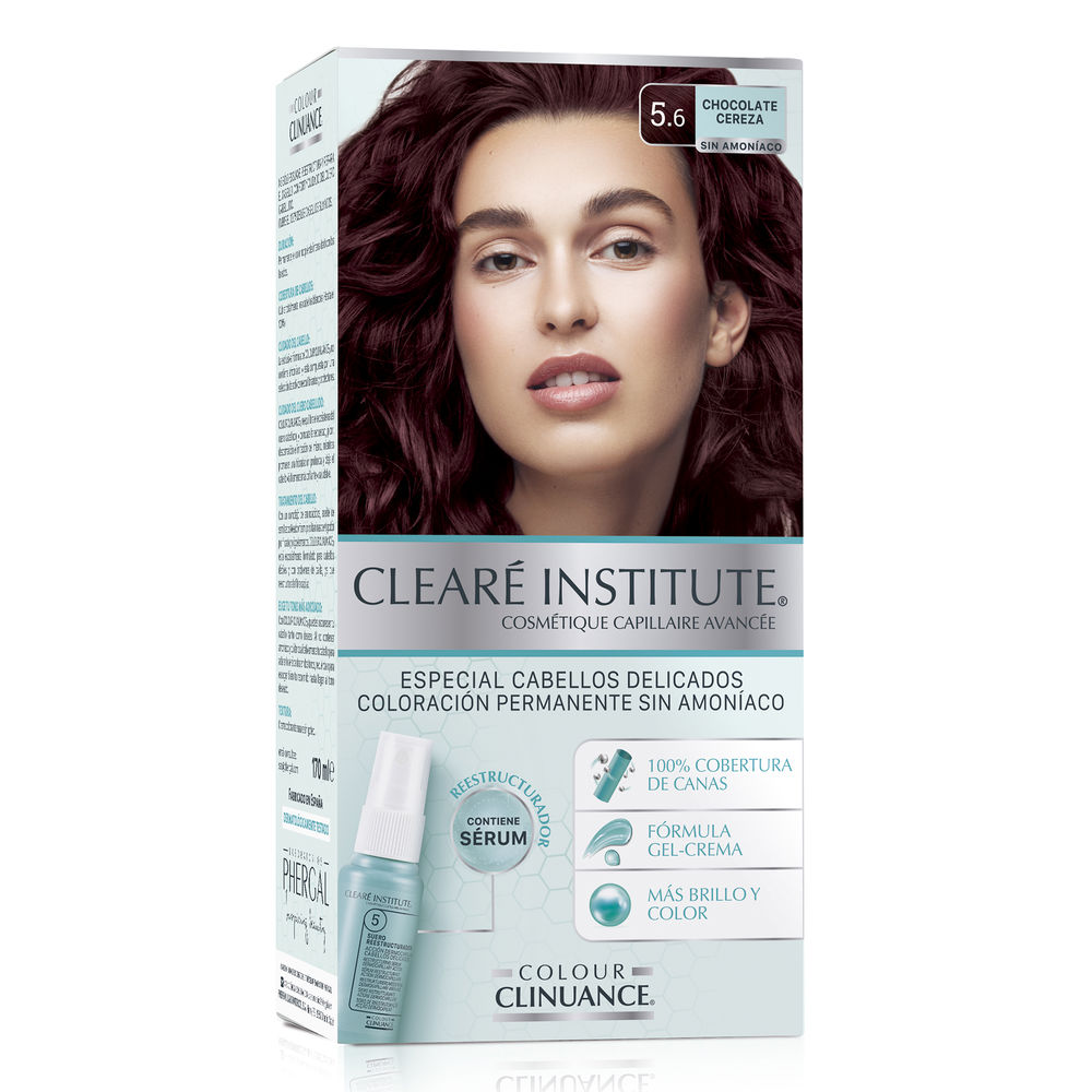 CLEARÉ INSTITUTE COLOUR CLINUANCE cabellos delicados #5.6-chocolate cereza 1 u