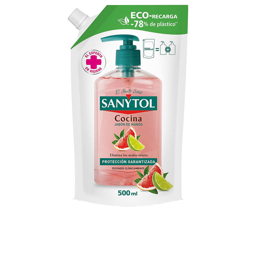 SANYTOL SANYTOL JABÓN DE MANOS antibacteriano cocina recambio eco pack 500 ml